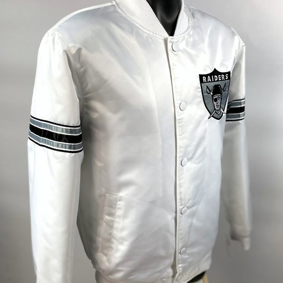 LAS VEGAS RAIDERS Starter WHITE Jacket M L XL 2X - Picture 4 of 9